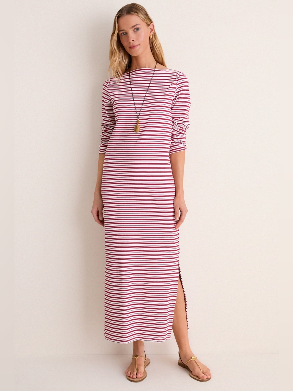 Tuckernuck Red Stripe Boatneck Tuzzi Dress sz M
